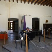 Piano museum in El Triunfo. We left all of our money in the car and it was too hot to go there and back, so we missed visiting. Museum klavírů. Neměli jsme u sebe peníze, a bylo příliš horko na to abychom šli k autu a pak zpátky - když jsme došli k autu, nechtěli jsme nic víc než nasednout a pustit klimatizaci. : Baja2011